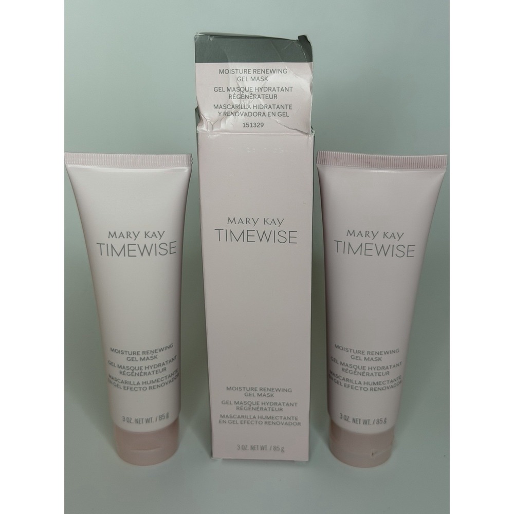 Lot of 2 MARY  KAY TIMEWISE MOISTURE RENEWING GEL MASK 151329 DRY TO OILY SKIN